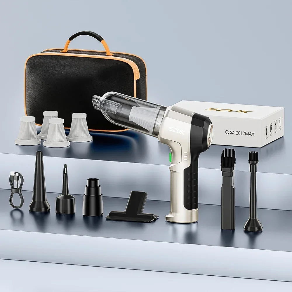 2025 SZUK Car Vacuum Cleaner 9998700PA Powerful Suction Mini Handheld Vacuum Cleaner Type-C Portable Vacuum Cleaner for Car Home