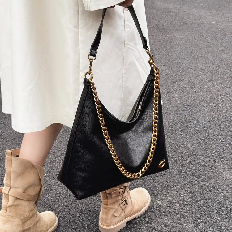Luxury Brand Trendy Diaper Bag Stylish Leather Crossbody Handbag For Women Elegant Messenger Purse Minimalist Chic