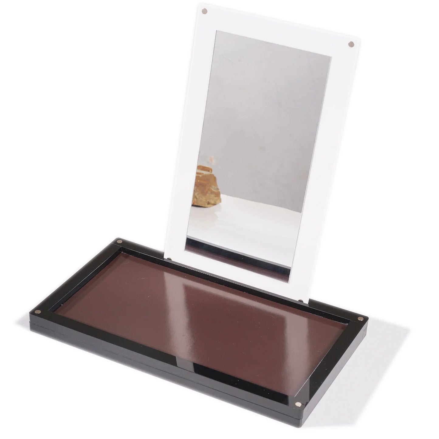empty magnetic makeup palette acrylic storage box for eyeshadow depotting tool case ,stackable layers with mirror large size