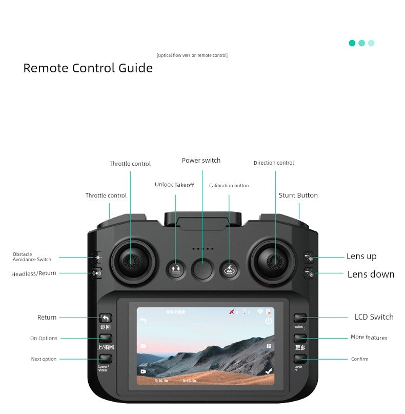 2025 New Arrival Remote Control Aircraft Kids UAV Toy Professional HD Aerial Photography Small Self-Contained Screen for Primary School Students