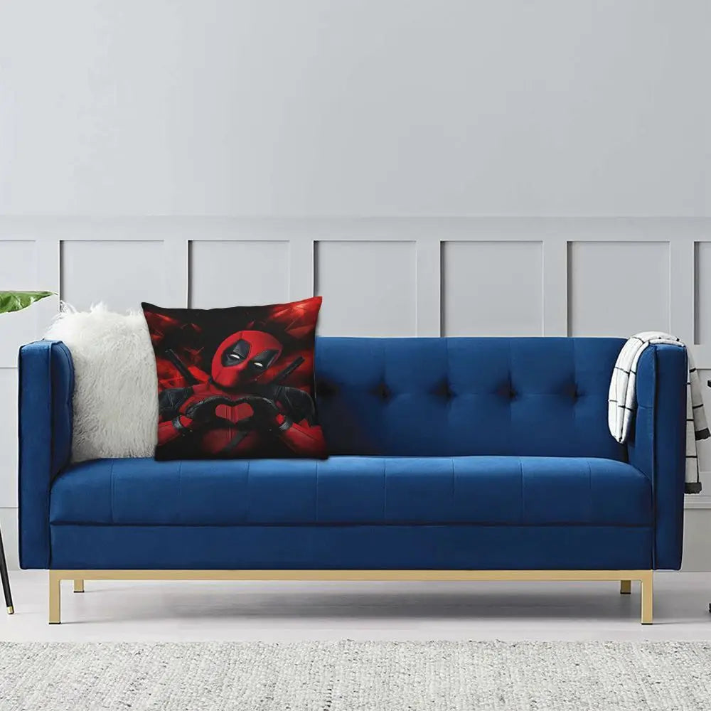 Custom Deadpool Wolverine Cartoon Manga Cushion Cover Soft Cute Pillows