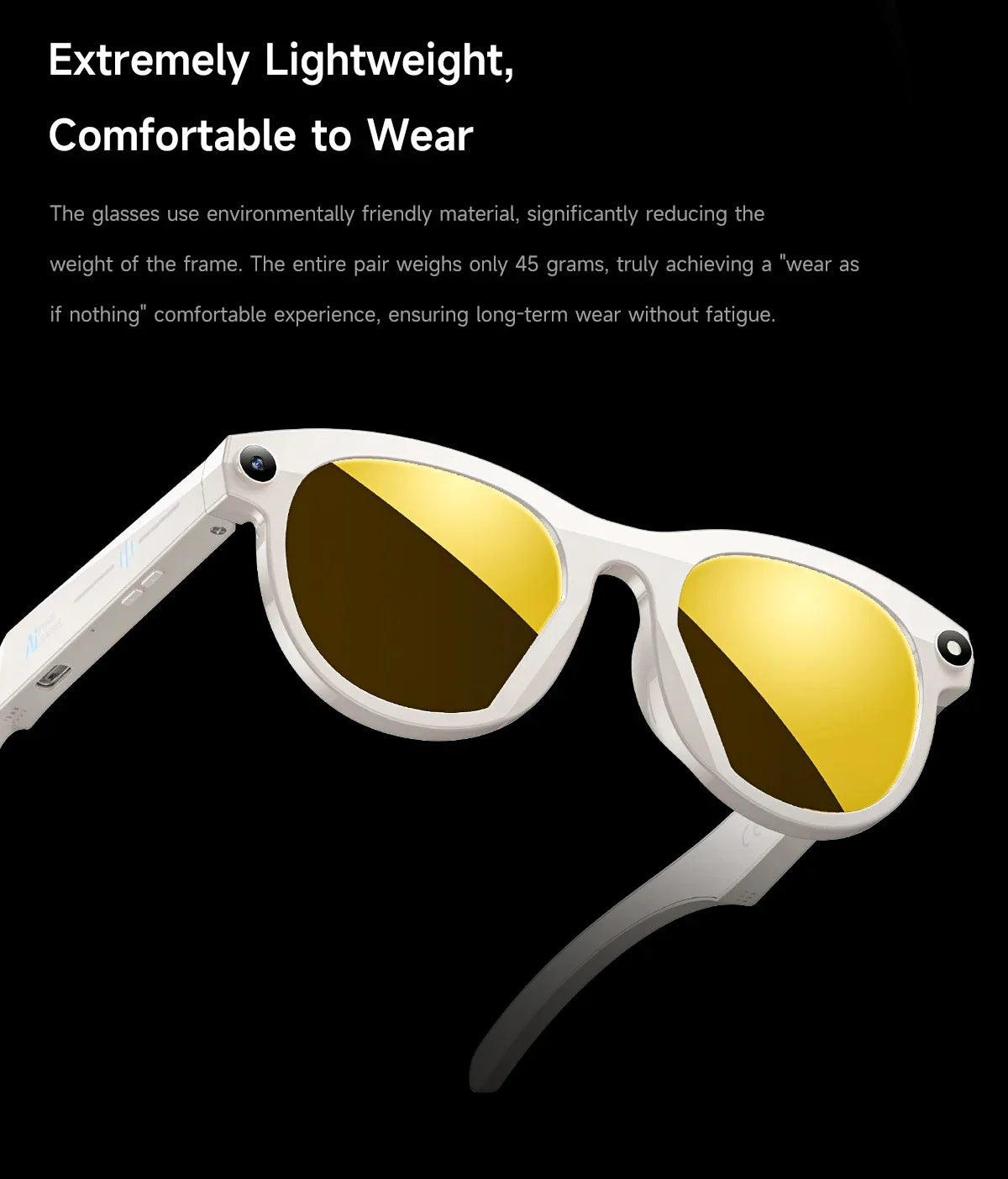 New Intelligent Ai Camera Glasses 200W Pixel HD Shooting Translation Bluetooth Call Intelligent Recognition Sunglasses Men Women