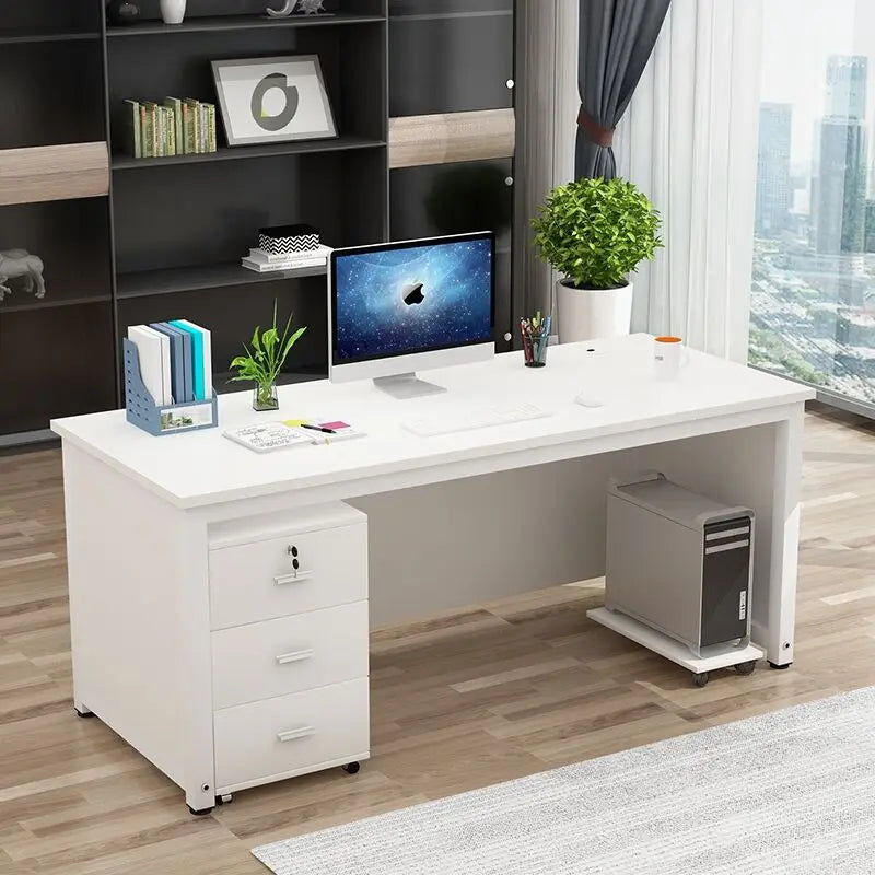 Simple Modern Office Desk Drawers Computer Study Conference Office Desk Reception Bedroom Scrivania Da Ufficio Furnitures