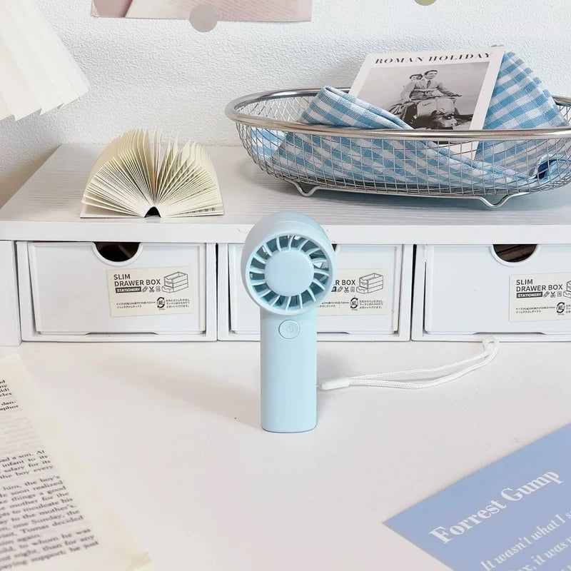 Mini Fans 3 Speed Adjustable Small Handheld Fan Type-C Rechargeable Build in 500mAh Battery for Office Camping Travel Outdoor