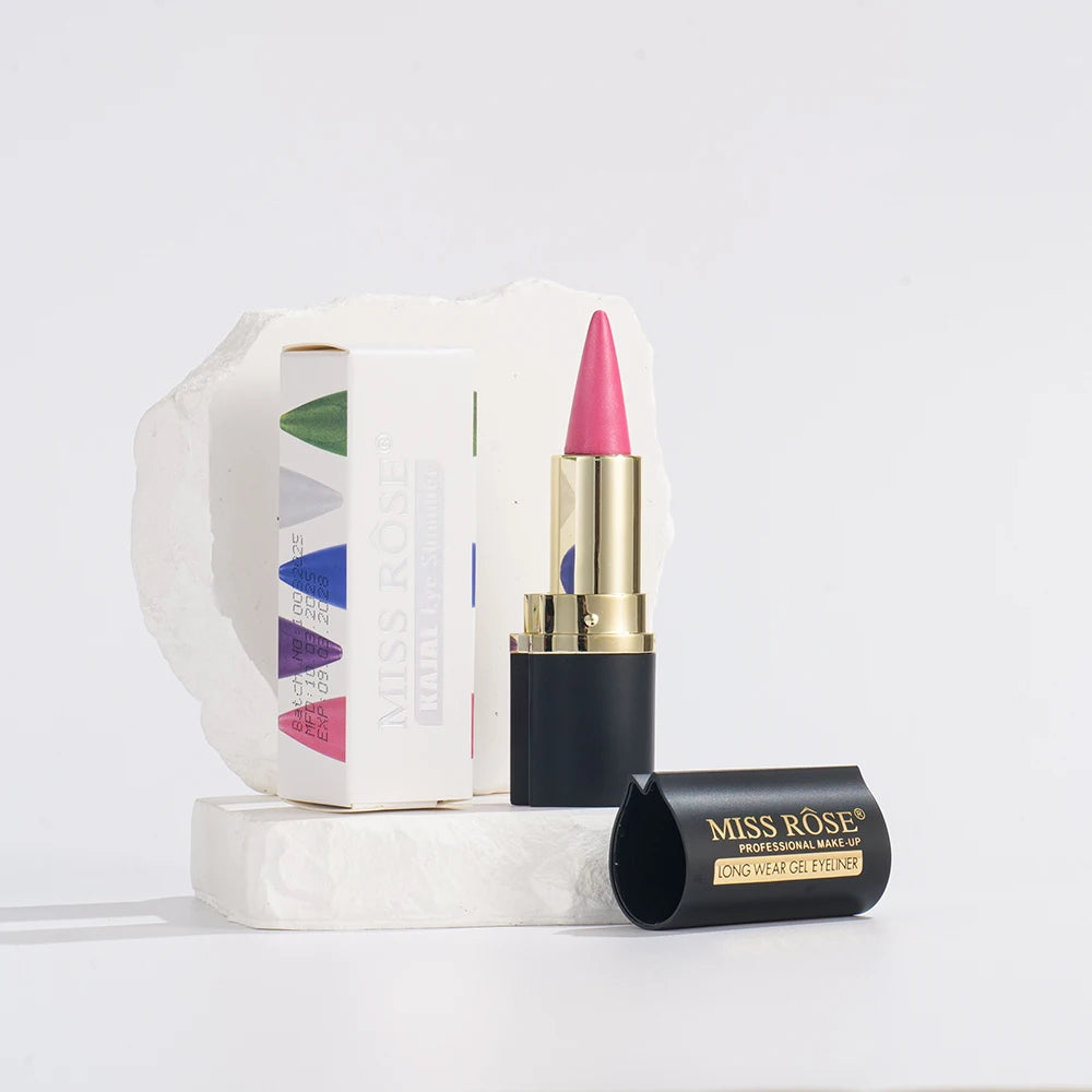 Miss Rose Matte Eyeliner Eyeshadow Lip Liner Set - 4 Shades Long-Lasting Smooth Glide for Halloween Party Makeup