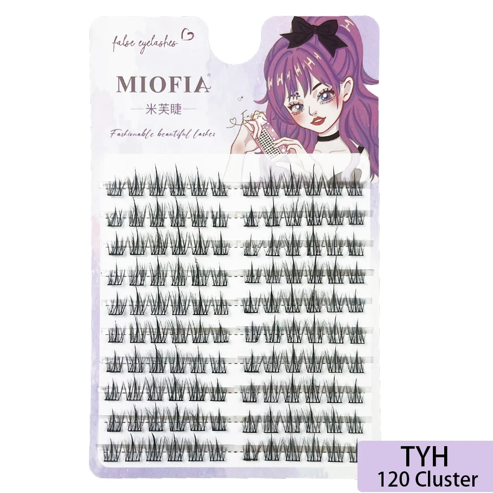 90 Bundles Mink Individual Cluster Lashes 3D Natural Russian Manga Eyelash Extensions DIY Makeup Tool for Women