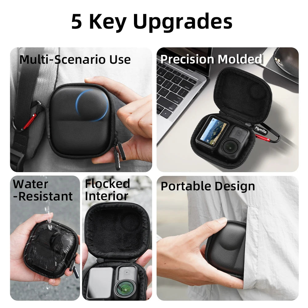 Flymile Storage Bag for DJI OSMO NANO Camera Mini Box Hard Shell Portable PU Carrying Case for DJI OSMO NANO Accessories