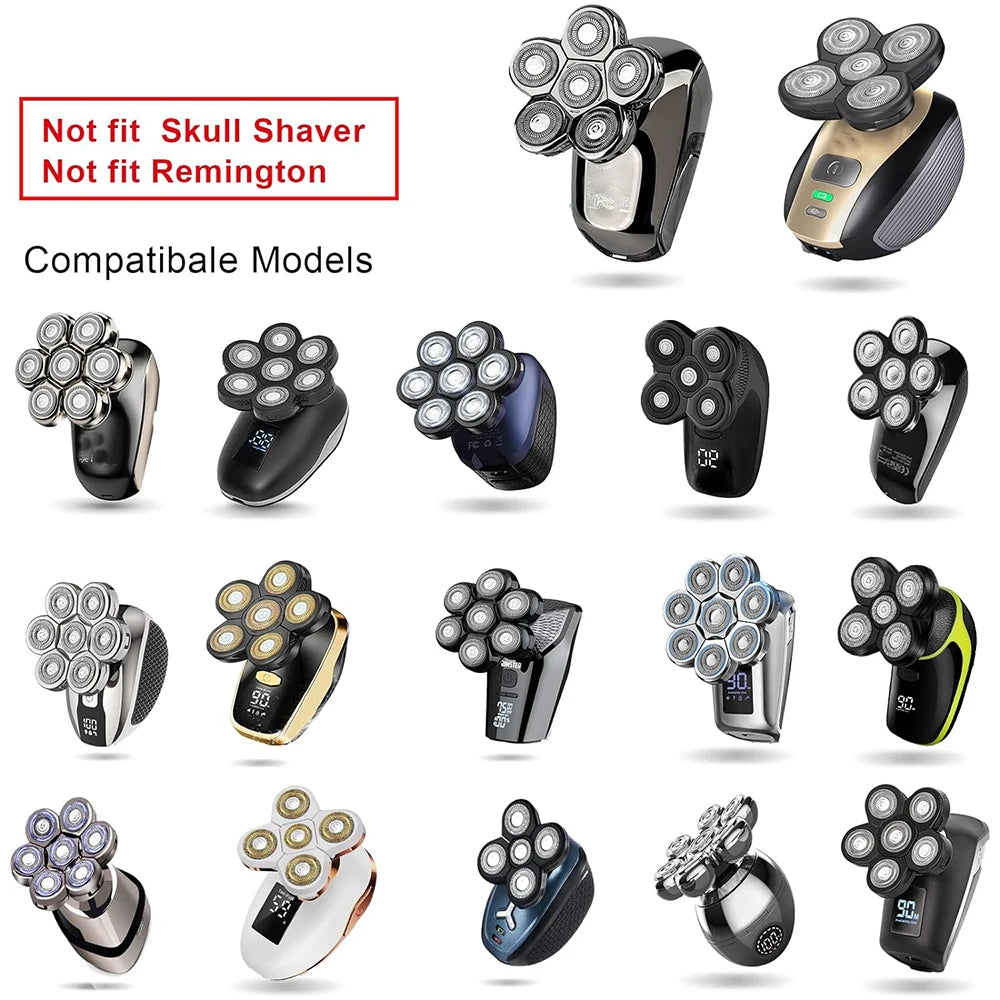 1PCS Replacement Shaver Head Electric Shaver 5D Independently 5 Cutter Floating Head Waterproof Stainless Steel Razor Blade