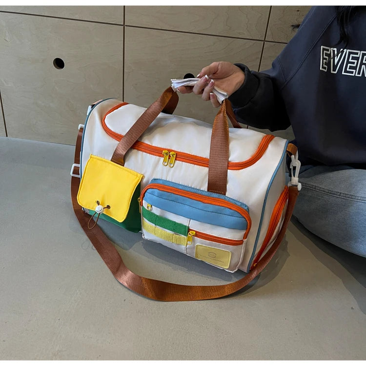 Travel Bag, Duffel Bag Cosmetics Bag, Professional Fitness Bag, Yoga Swimming Training Backpack, Satchel Shoulder Crossbody Tote Bag, Suitable for Men and Women