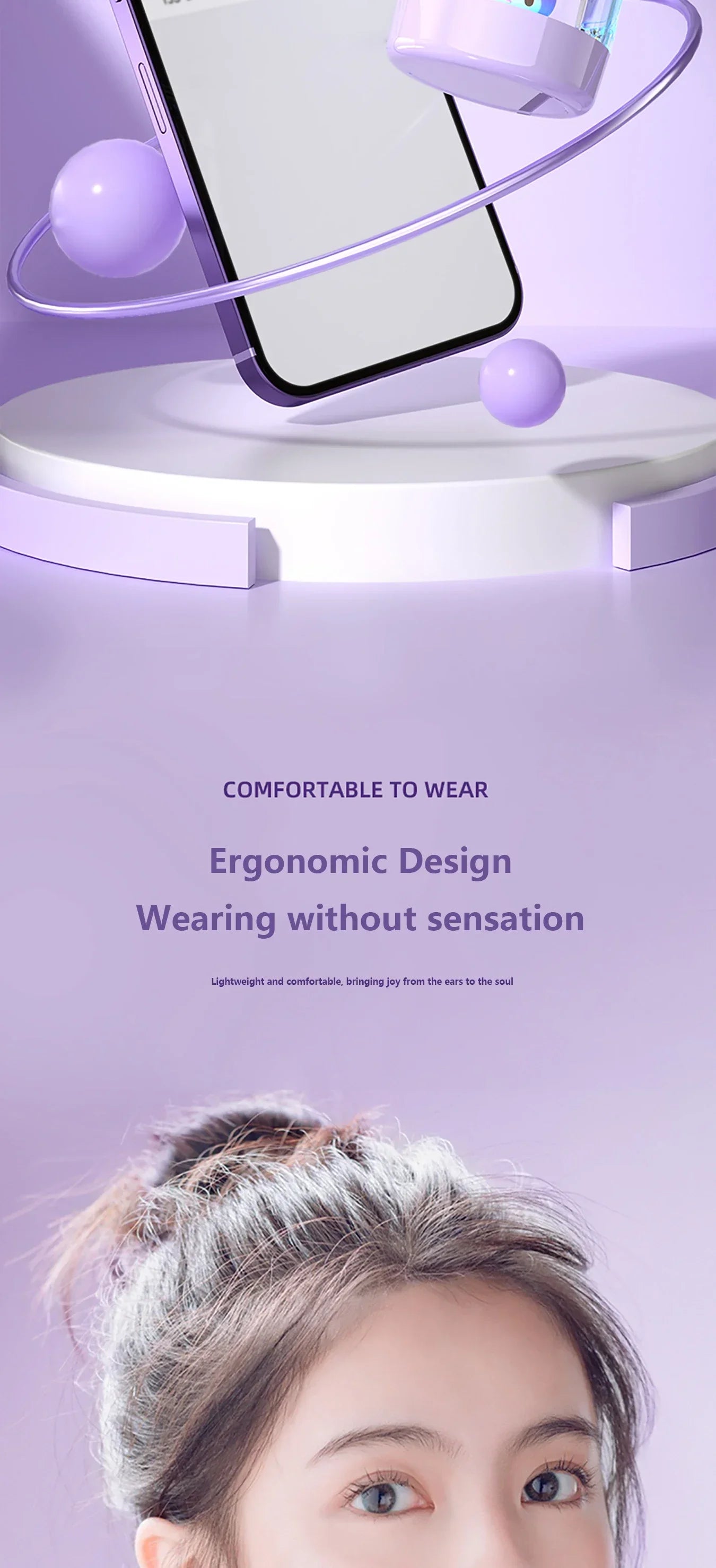 Sanrio EJ-986 TWS Earbuds Kuromi Hello Kitty Wireless Earphones Bluetooth Transparent Warehouse HIFI Sound Headsets Long Battery