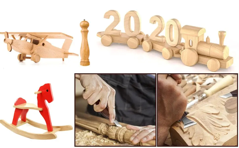 Wood Carving Tools Set 14 in 1 Wood Carving Kit with Detail Wood Knife Woodworking Hand Tool Whittling Kit for Beginners DIY