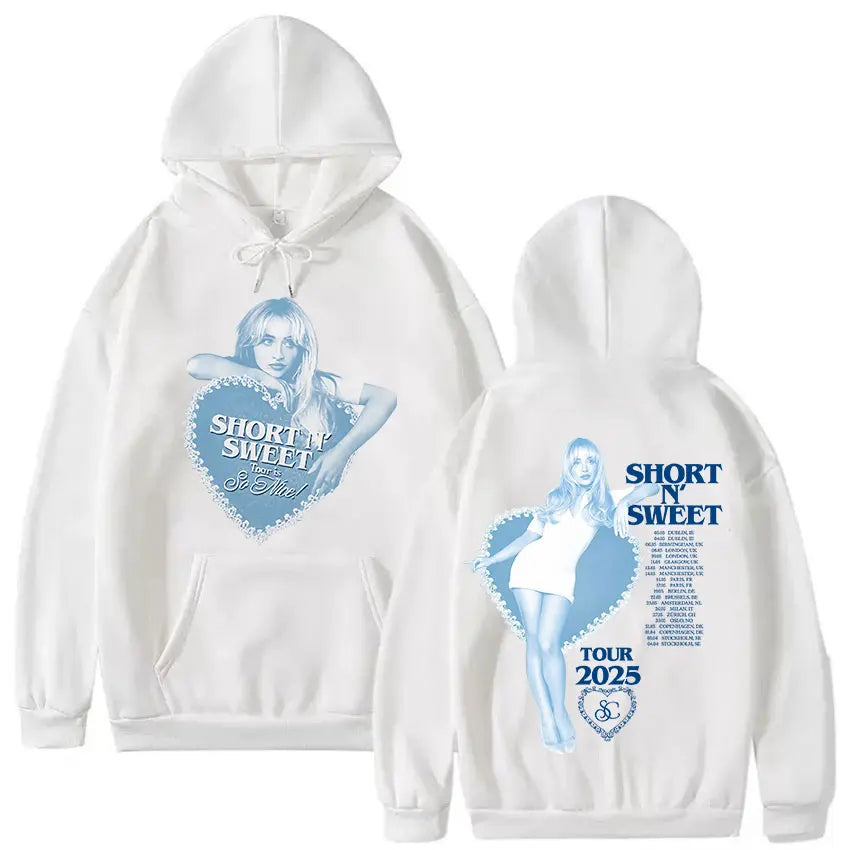 Sabrina Carpenter Tour 2025 Album Graphics Hoody Short N' Sweet Fashion Aesthetic Streetwears Unisex Casual High Street Hoodies