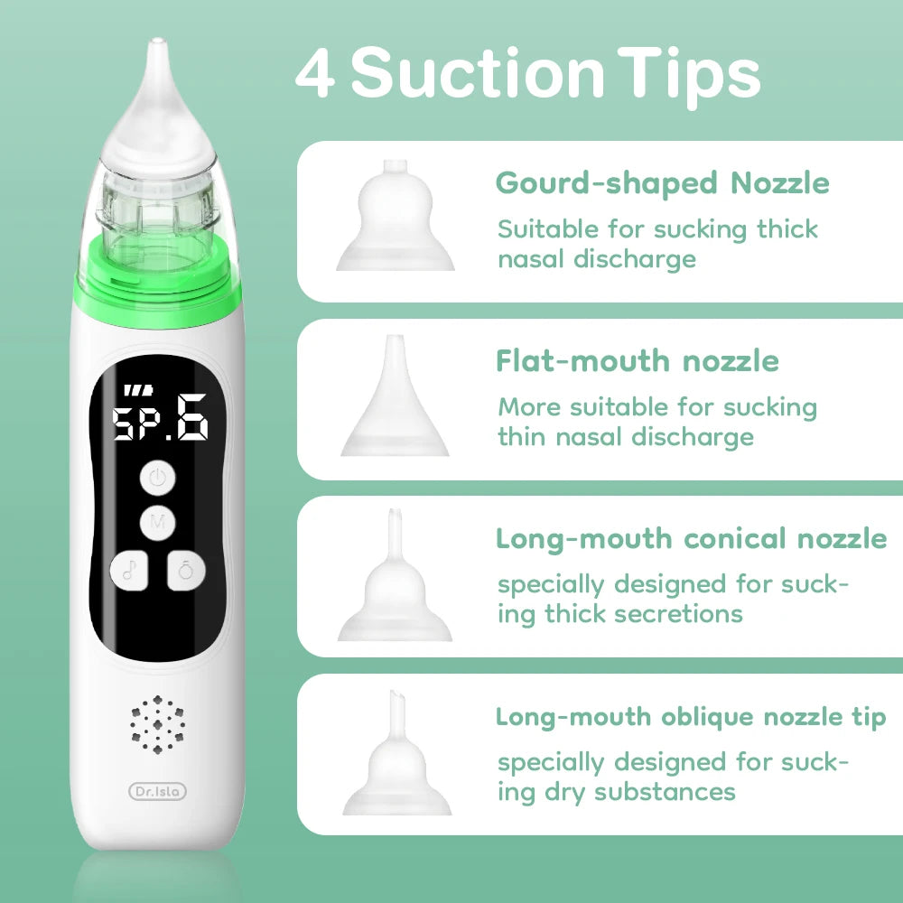 MAMIJOY Electric Nasal Absorber Baby Nose Cleaner Silent Baby Obstruction Rhinitis Cleaner Nasal Aspirator For Newborn U94