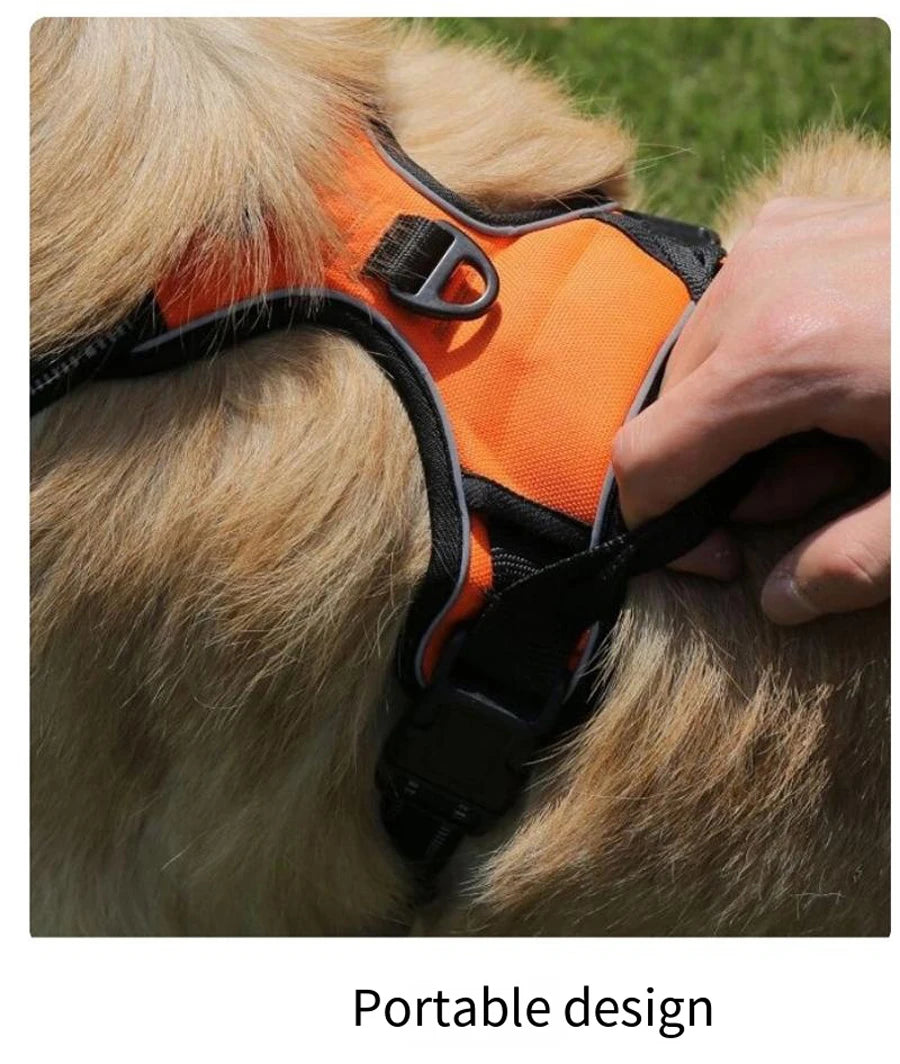 Dog Vest-Style Harness Leash, Pet Vest Leash, Four-Color Optional Nylon Material Dog Harness, Suitable for Medium and Large Dogs, Dog Harness Pet Supplies