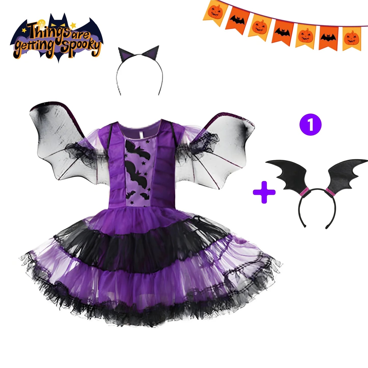 Halloween Costume For Kids Halloween Fantasy Vampire Costumes Girls Short Tutu Dress Kids Carnival Outfit Gothic Dark Clothes