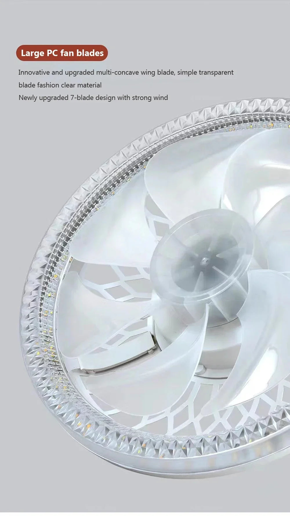 Modern Ceiling Fan With LED Light And Remote Control E27 Fan Lamp 4 Speed 360° Circulating Air For Kitchen Room Home Lighting