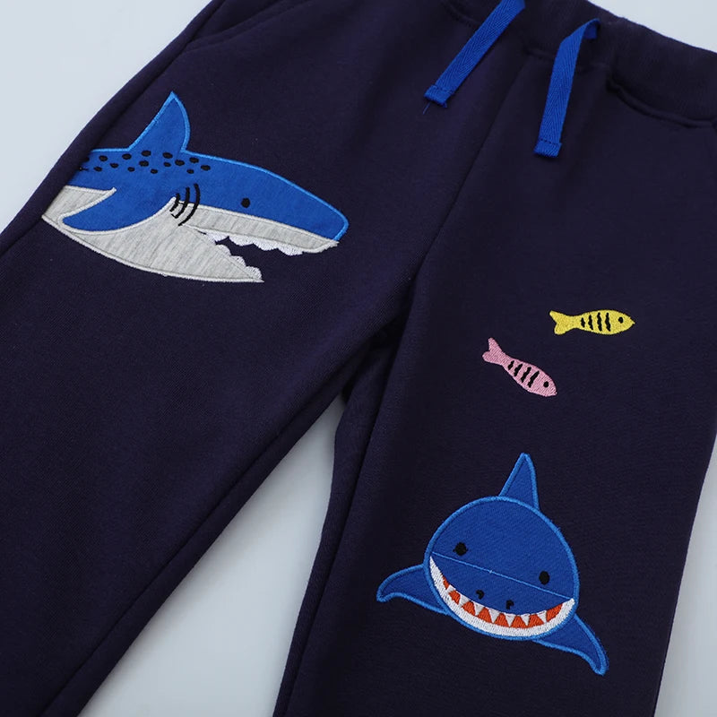 Little maven Spring Autumn Cartoon Sharks Boys Trousers Children'Clothing Cotton Baby Boys Kids Clothes Casual Sweatpants Pants