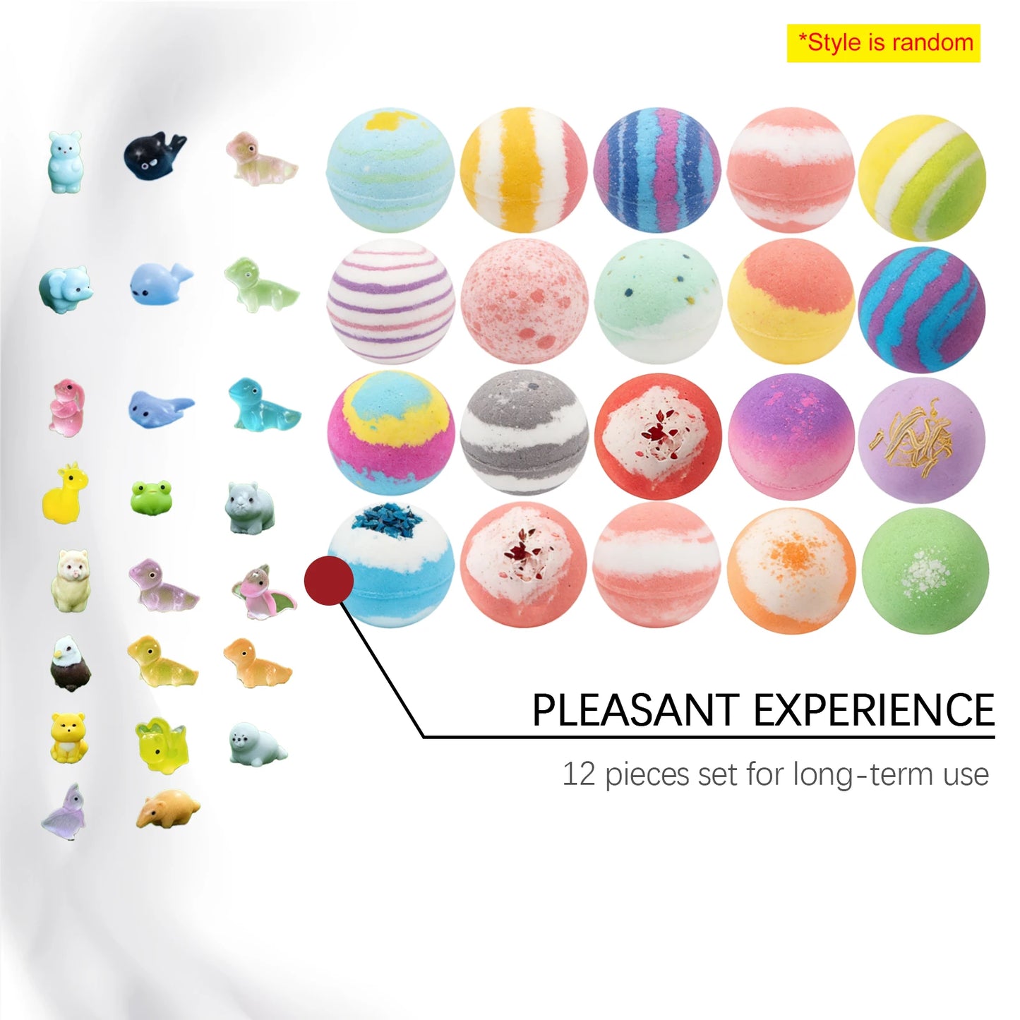 6-12PCS Bath Bombs Surprise Toy Inside Bath Bombs Natural Mega Bubbles Ocean Theme Skin Friendly Set Birthday Gift