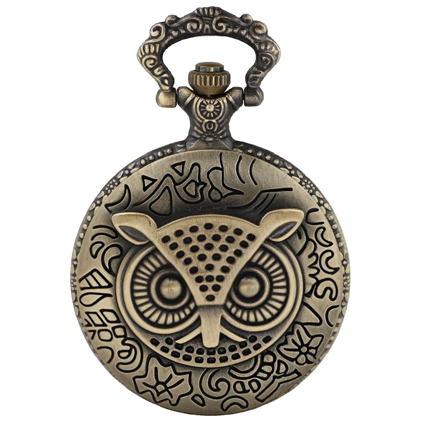 Vintage Owl Bronze Quartz Pocket Watches Analog Pendant Necklace Fob Chain Watch Men Women Children Jewelry Accessories Gifts