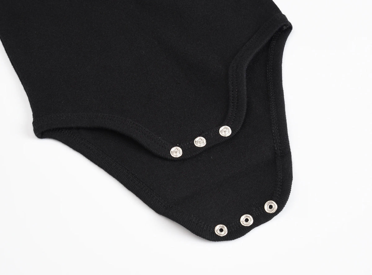Honeyzone 3PCS Black Baby Boy Clothes Sets Long Sleeve Bodysuit Cotton Soft Jumpsuits Underwear Newborn Loungewear Infant Outfit
