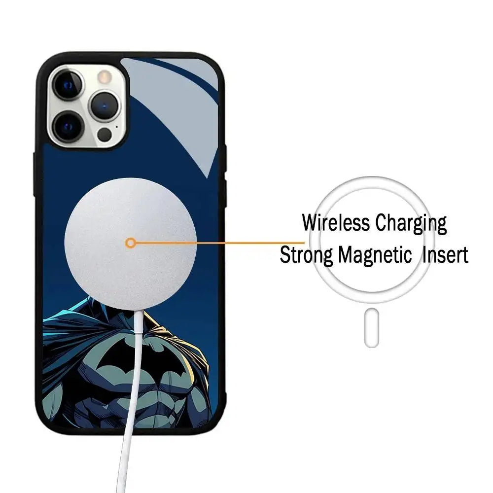 Cool-B-Batman-S Classic Armadura De For Magsafe Funda De Carga Inalámbrica Magnética Para For IPhone 11 12 13 14 15 16 17 Pro