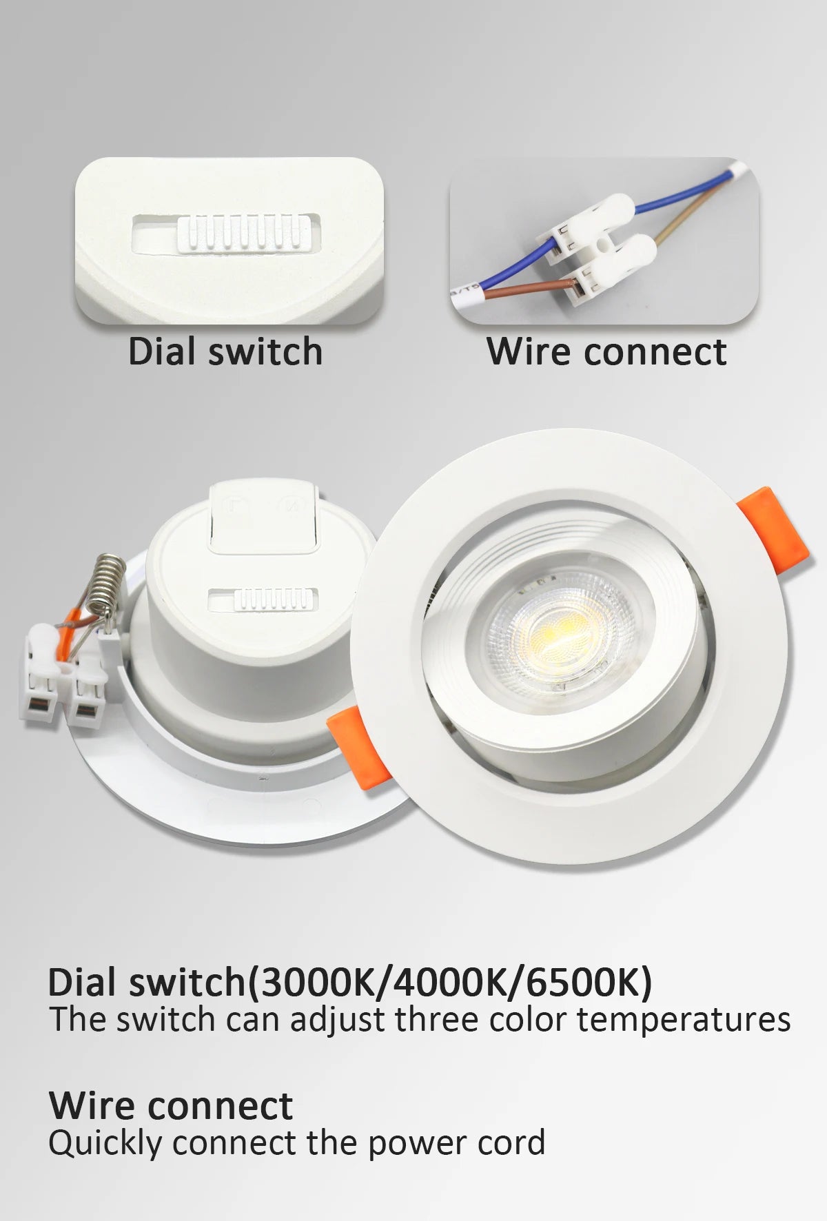 1-10pcs Led Surface Mounted Spot Downlight CCT 3000/4000/6500K Anti-glare Ceiling Lamp Foldable Spotlights for BedRoom Bathroom