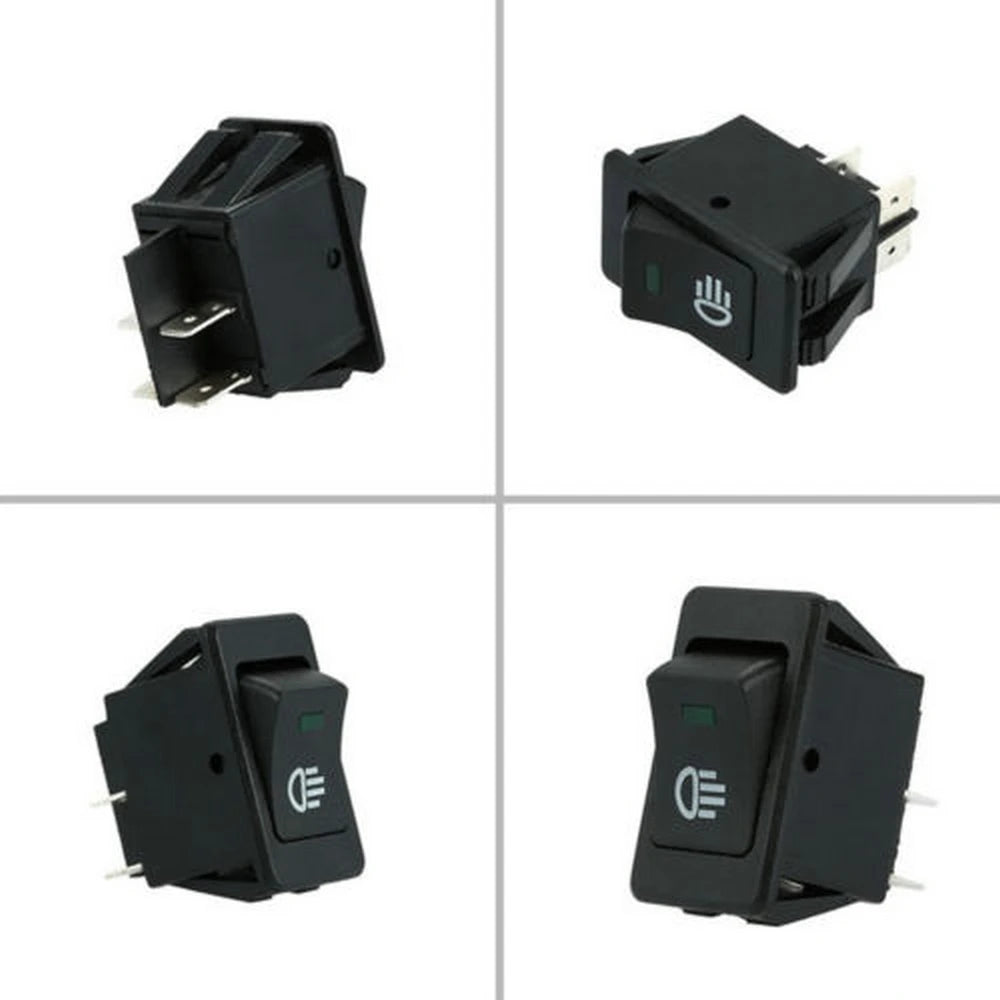 1 Pcs Rocker Switch ASW-17D LED Car Modification Fog Light Switch Warped Plate Boat Headlight 12VDC 35A DPST 4P With LED