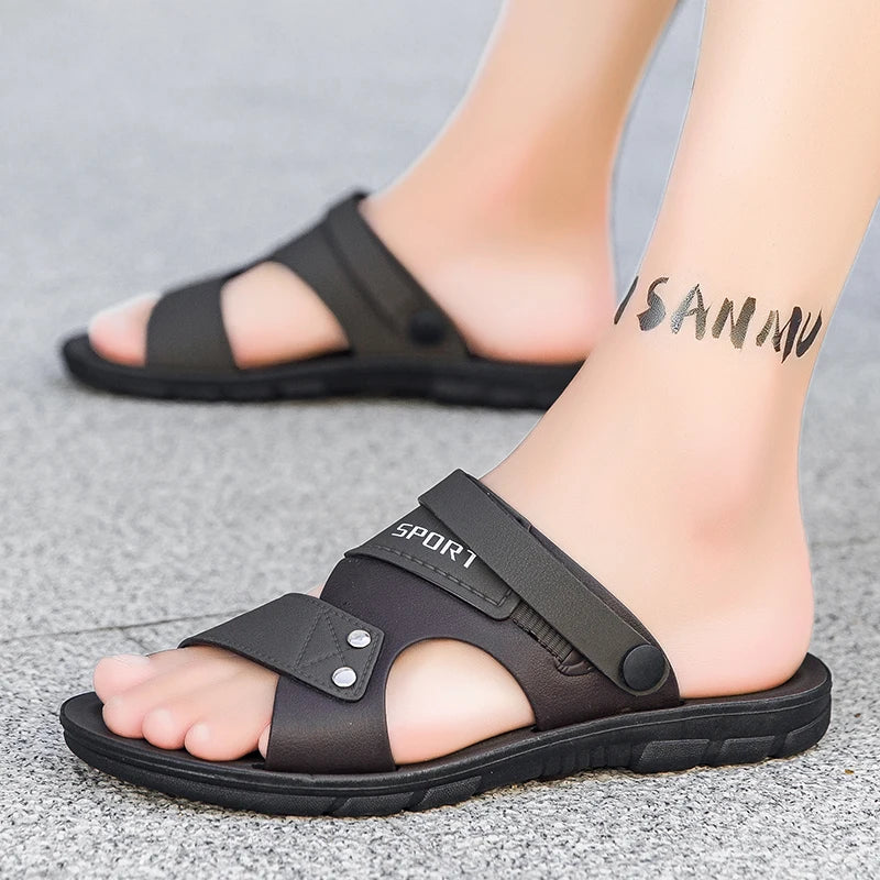 Summer Men Sandals Open Toe Flat Mens Casual Shoes Outdoor Walking Sandals for Men Beach Shoes sandalias hombre Men slippers