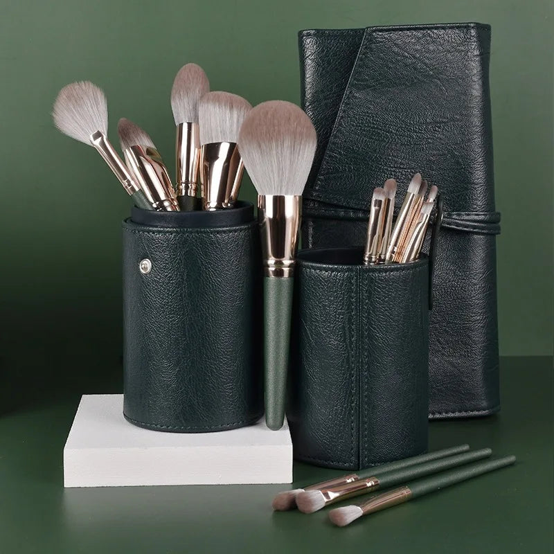 KLINA 14Pcs Makeup Brushes Soft Makeup Tools Cosmetic Powder Eye Shadow Foundation Blush Blending Detail Eyebrow Lip Beauty