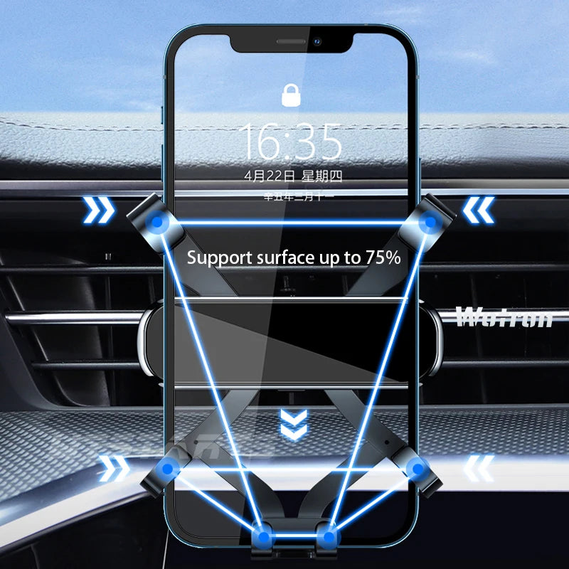 For Volvo XC40 2020-2023 Adjustable Car Phone Holder Mobile Mount Gravity GPS Rotatable Navigation  Bracket Car Accessories