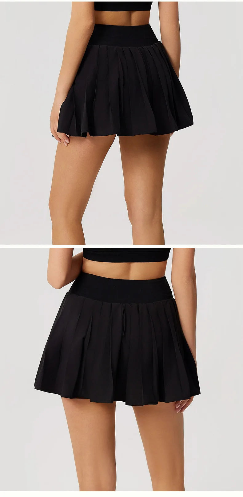 High Waisted Tennis Mini Skirt Women's Tennis Yoga Golf Sports Belt Safety Pants Pocket Comfortable Breathable Sports Skirt