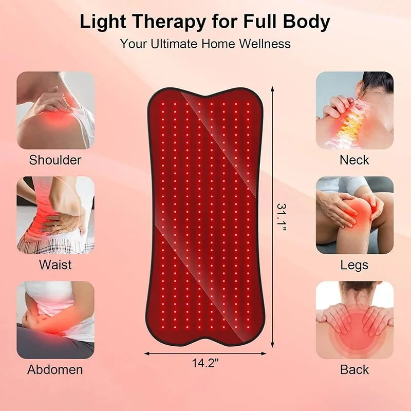 210 LEDs red Infrared Light Therapy Pad Beauty Devices portable 660nm 850nm Relax Pad for face,body back knee hands feet relief