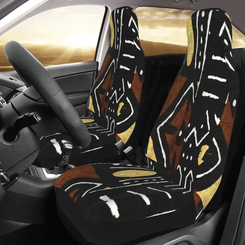 Antique African Textile Print Universal Car Seat Cover Protector Interior Accessories Women Seat Cushion/Cover Seat Protector