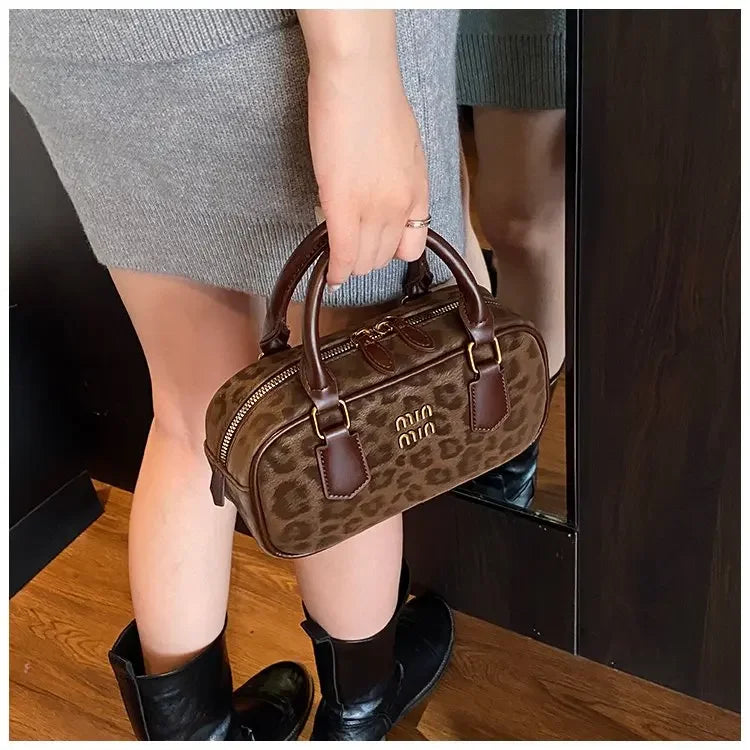 Women's Square Leather Satchel Handbag | Tote Shoulder Crossbody Purse & Diaper Bag