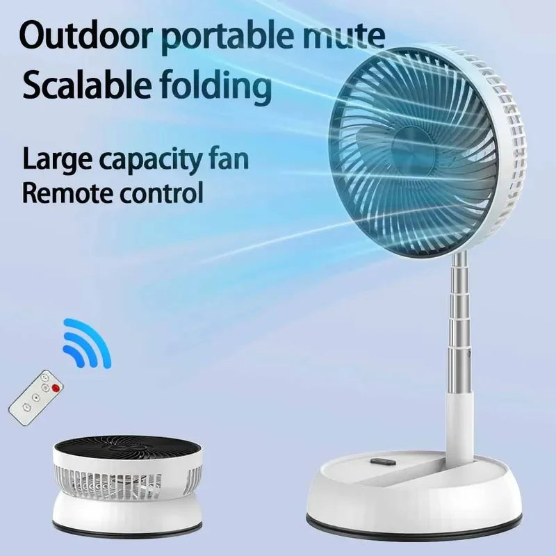 2026 NEW  Outdoor Portable Silent Remote Control Desktop Vertical Automatic Shaking Fan Aluminum Alloy Telescopic Timed Home Fan
