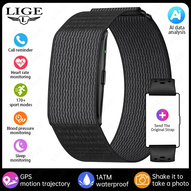 New AI Health Analysis Smart Watch Sport Band Fitness Tracker Heart Rate Blood Pressure HRV Monitor Call Reminder Smart Bracelet