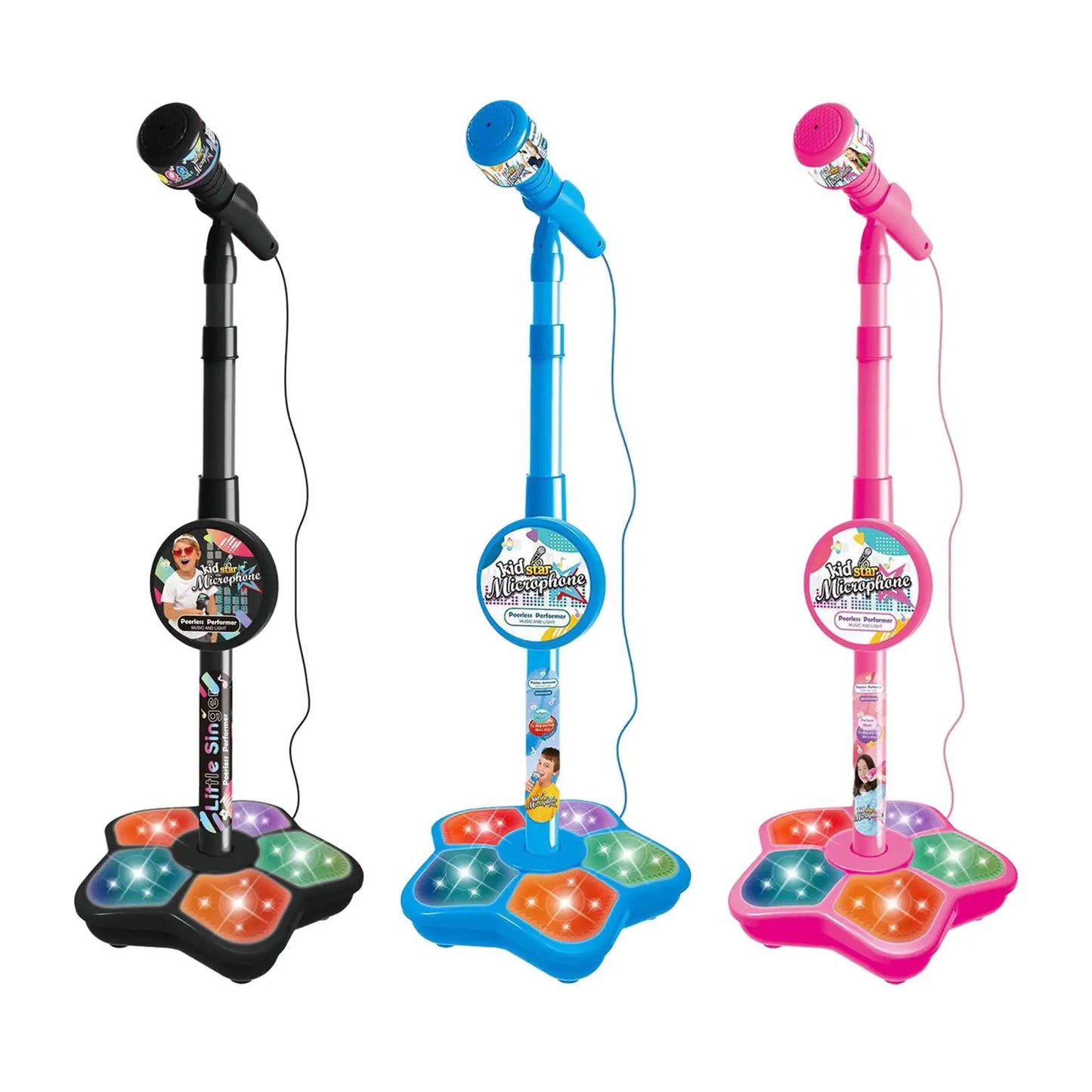 Karaoke Machine Music Toys Kids Microphone and Stand for Age 3+ Years Old