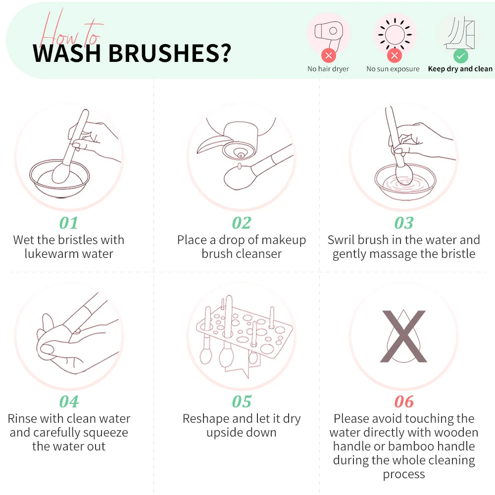 DUcare 6pc Eyeshadow Brushes with Portable Plastic Case Makeup Eye Brush Set Eyebrow Eyelash Eyeliner Blending Cosmetics Brushes