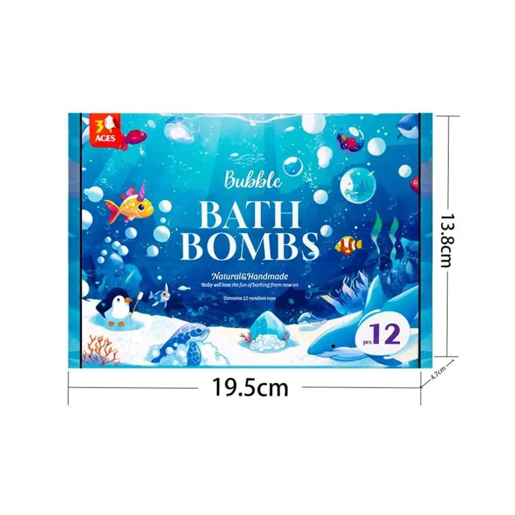 Bubble Bath Bombs For Kids 12 Pack Ocean Themed With Hidden Floating Toys Safe Essential Oil Moisturizing Bath Fizzies