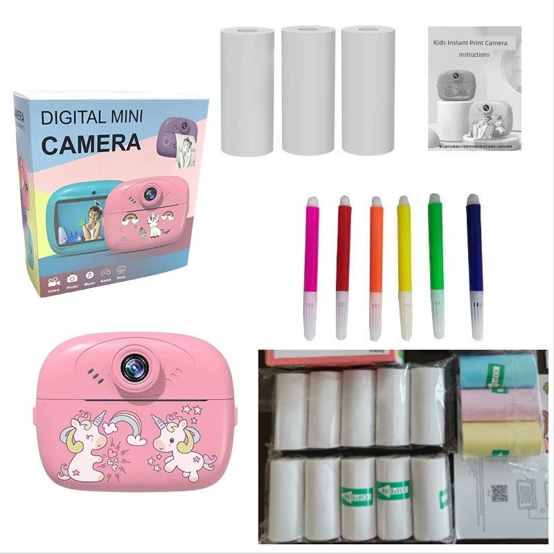 Children's Camera Toy Gift for Boys and Girls, Can Take Pictures and Print, Baby Digital Instant Camera, 2025 Student Model