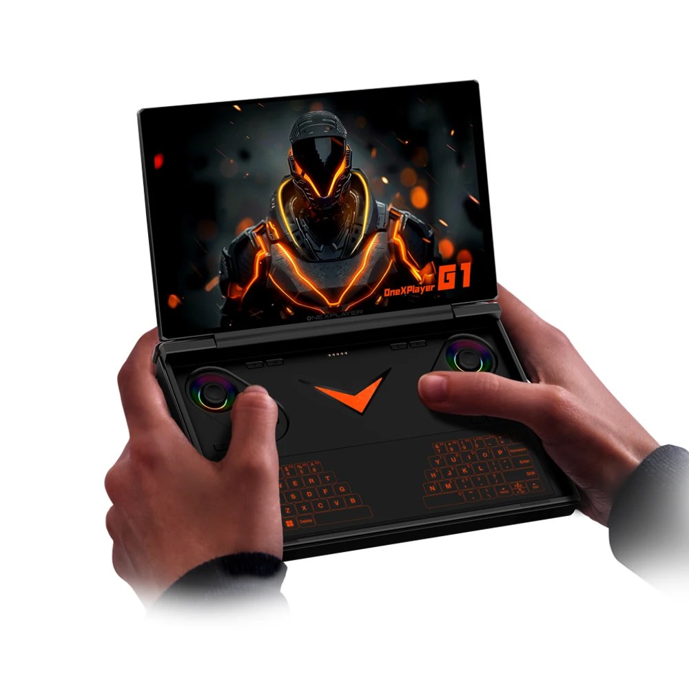 OneXPlayer G1 Gaming Laptop AMD Ryzen AI 9 HX 370 &amp; Intel Core Ultra 7 255H Portable 8.8 Inch 144Hz Dual-Mode Keyboard Computer