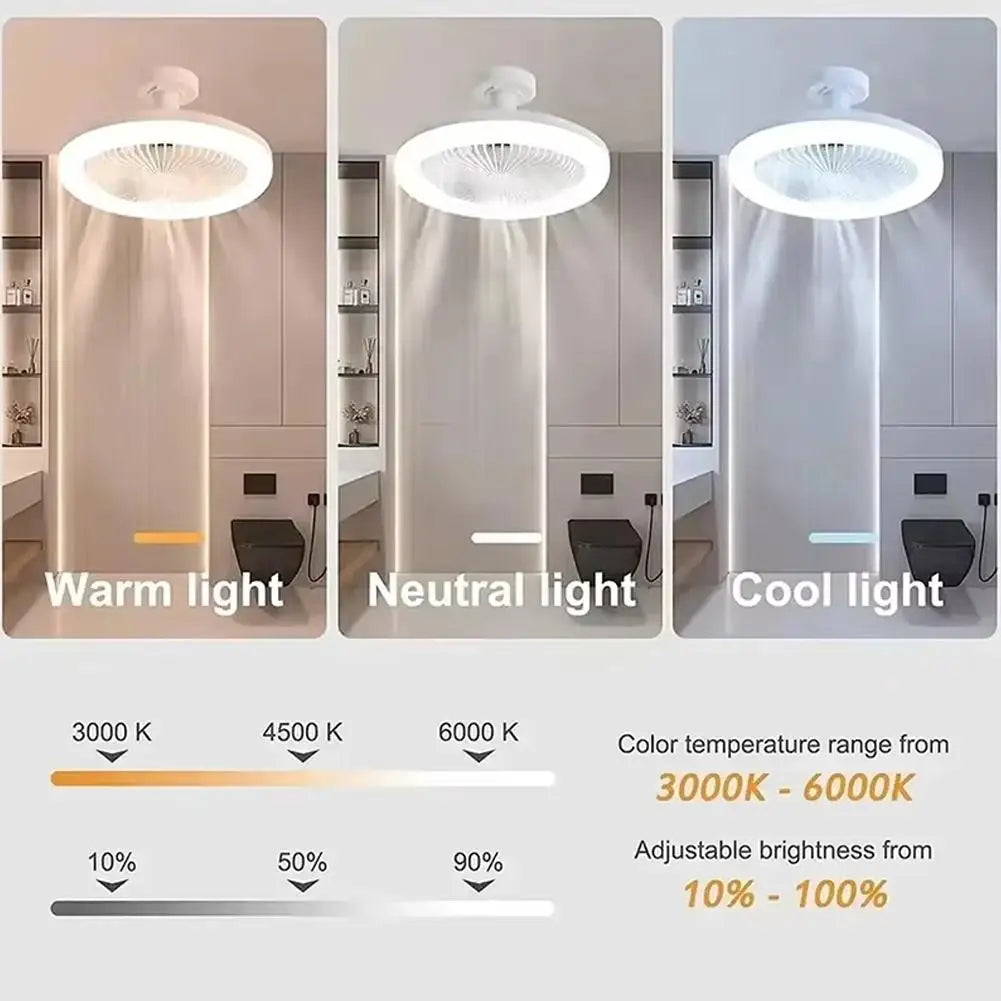 Aromatherapy Fan Lamp Bedroom Light Ceiling Light Silent Electric Fan Pendant Light LED Study And Dining Room Lighting