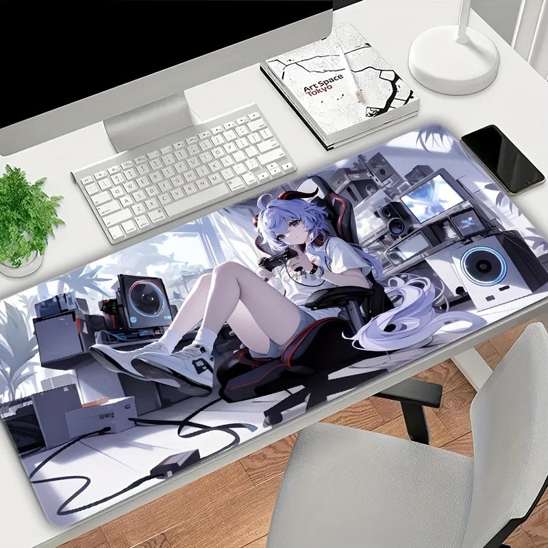 Ganyu Large Gaming Mouse Pad Desk Pad Desktop Mat Surface for Computer Mouse Deco Gaming Desktops Carpet for Mouse Playmat