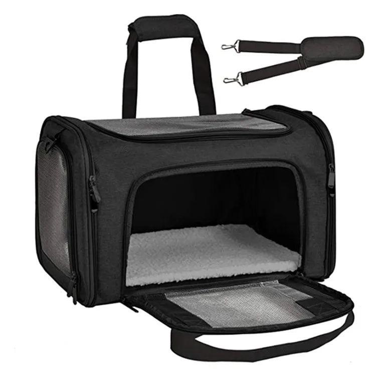 Pet Bag Pet Out Portable Handbag Shoulder Bag Breathable Steel Wire Support Belt Bottom