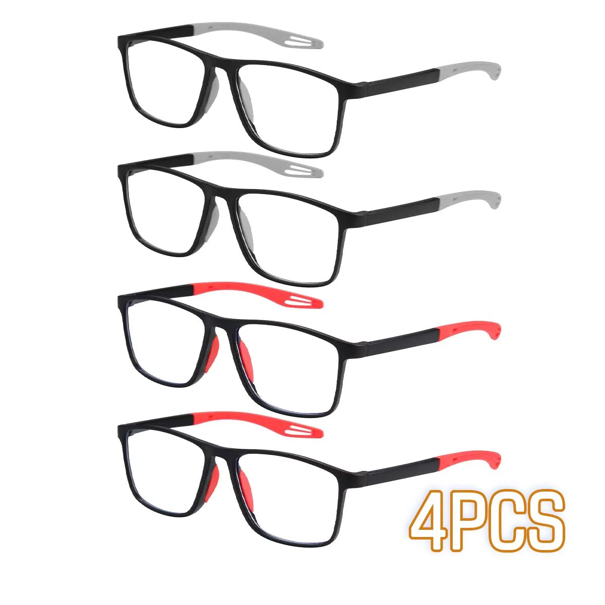4 Pack Intelligent Zoom Anti-blue Light Reading Glasses Presbyopic Glasses Men and Women Eyeglasses
