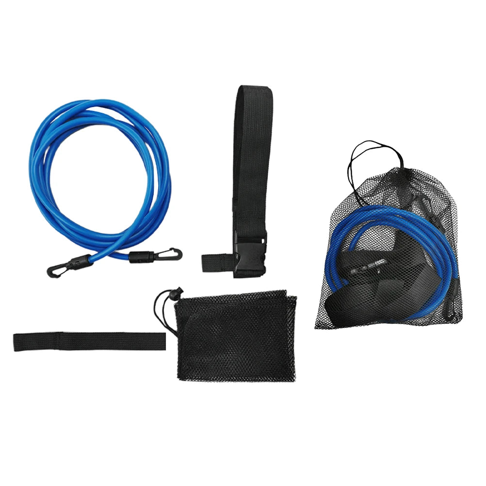 3M Swim Trainer Belts Resistance Elastic Belt Training Leash Swimming Tether Stationary Harness Resistance Band Pool Accessories