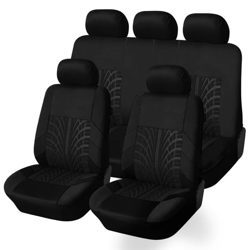 Car Seat Covers Full Set Front Split Rear Bench For Car Universal Cloth SUV Sedan Van Automotive Interior Covers Car Seat Cover