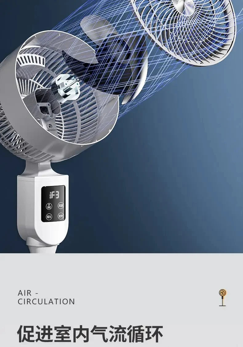 Electric Fan New  Floor-standing Household Vertical Silent Remote Control Large Wind Turbine Convection Fan Air Circulation Fan