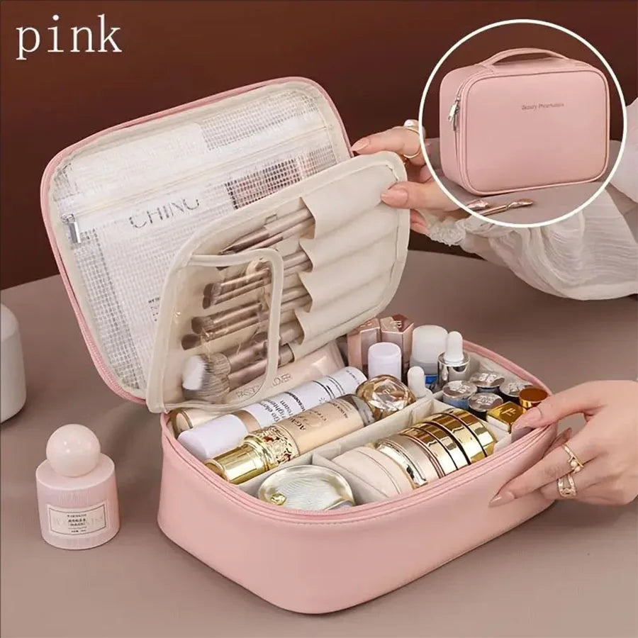 New Women's Cosmetic Bag Portable Storage Bag Large Capacity Luxury Makeup Bag Travel Organizer Essentials Toiletry Bags