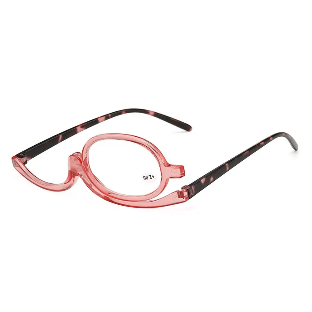 New Rotating Magnifying Makeup Reading Glasses For Women Folding Clamshell Cosmetic Presbyopic Glasses For Elder Unisex